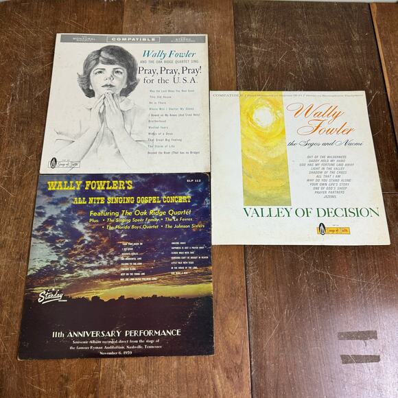 Wally Fowler Southern Country‎ Gospel Record Bundle of 3 LP Vinyl Records - Picture 5 of 5